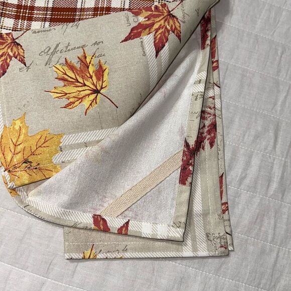 Autumn Hill Set of 3 Cotton Ivory Rust Gold Pumpkins Fall Harvest Kitchen Towels - Picture 8 of 9